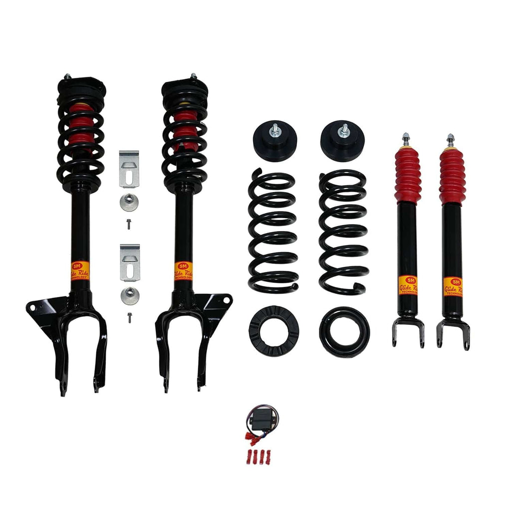 Strutmasters Conversion Kits 2016-2021 Jeep Grand Cherokee (WK2 Chassis) Air Suspension Conversion/Delete Kit for 4x4 3.6L V6, V8 and 3.0 Diesel Engines with Module and Camber Bolts (JC24FMCKL)