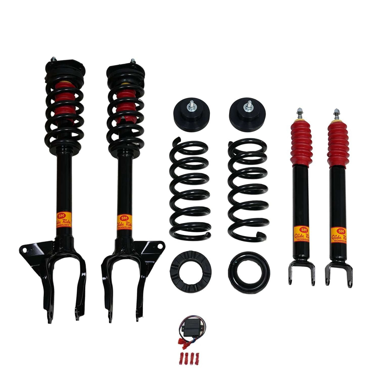 Strutmasters Conversion Kits 2016-2021 Jeep Grand Cherokee (WK2 Chassis) Air Suspension Conversion/Delete Kit for 4x4 3.6L V6, V8 and 3.0 Diesel Engines with Module (JC24FML)