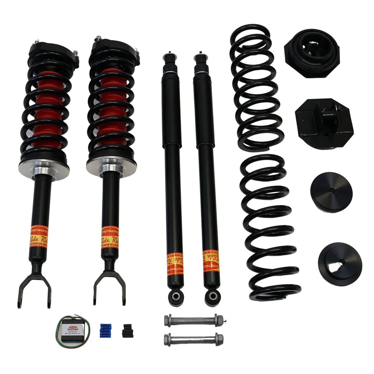 Strutmasters Conversion Kits 2007-2011 Mercedes-Benz CLS63 4 Wheel Air Suspension Conversion Kit With Light Fix Module and Camber Bolt Kit (MJ14FMCK)