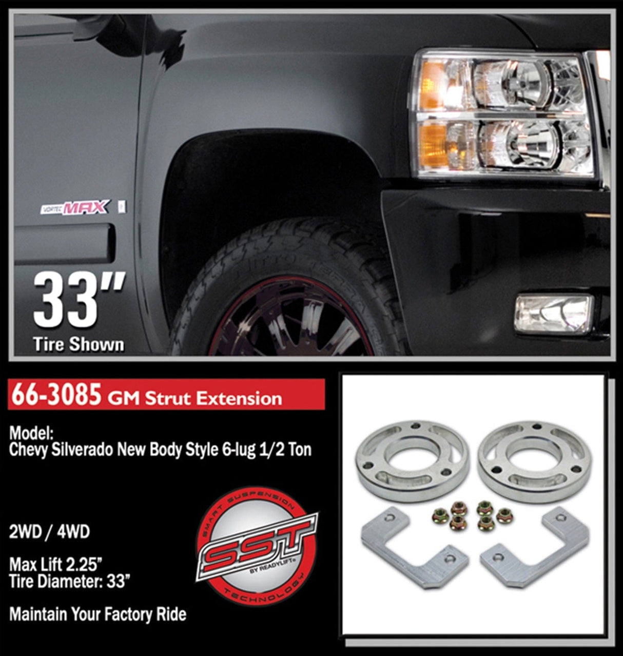 ReadyLift Suspension Front Leveling Kit ReadyLift 66-3085 Front Leveling Kit