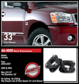 ReadyLift Suspension Front Leveling Kit ReadyLift 66-4000 Front Leveling Kit Fits Armada Armada (Pathfinder) QX56 TITAN