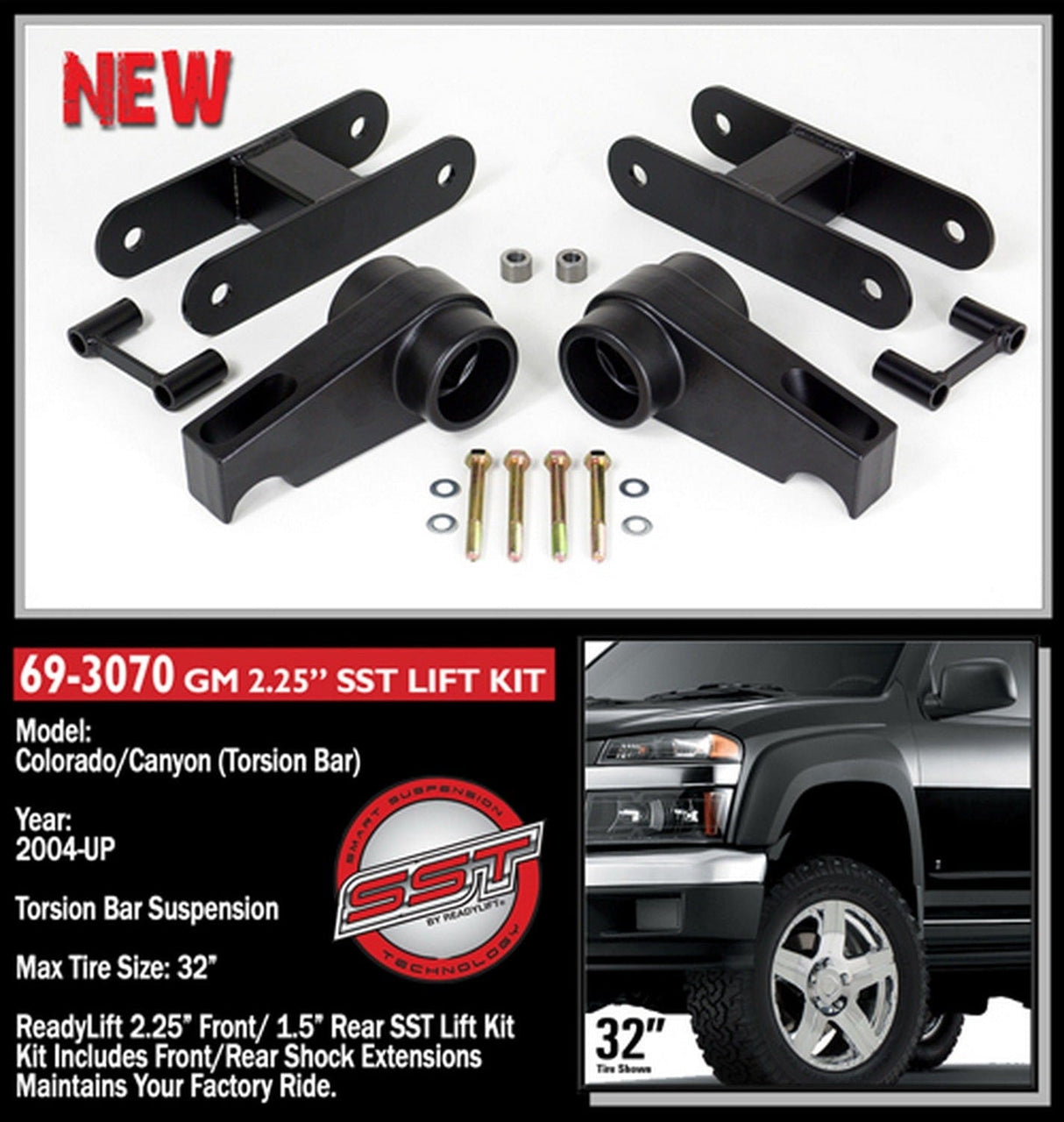 ReadyLift Lift Kit-Suspension ReadyLift 69-3070 SST Lift Kit Fits 04-12 Canyon Colorado H3 H3T