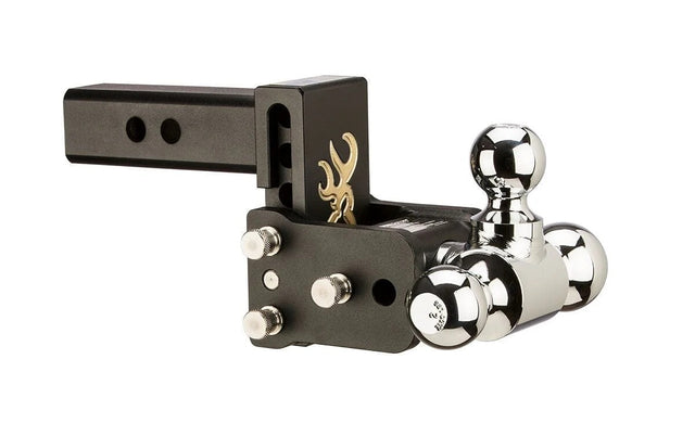 B&W Trailer Hitches Hitch Ball B&W Hitches B&W Tow And Stow Dual Ball 2" Adj Ball Mount 3" Drop/3-1/2" Rise, Browning