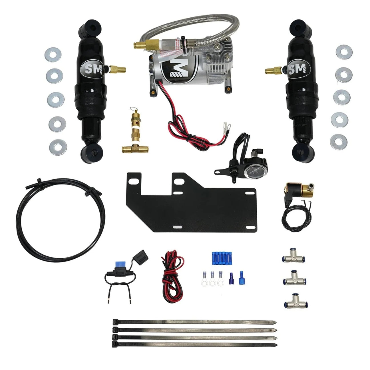 Strutmasters Motorcycle Air Suspension Kits Harley-Davidson V-Rod Ultimate Air Ride Lowering Suspension Kit (HD1RC)